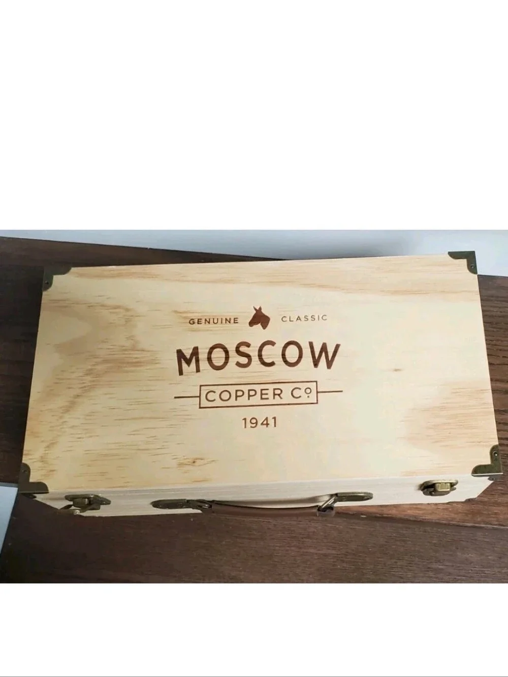 Moscow Copper Co. Mule Mug Set - 2017 “The Masters” Edition - Wood Box Gift Set